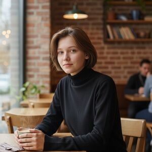 Spiegel Cashmere Silk Women’s turtleneck sweater Black Size Medium